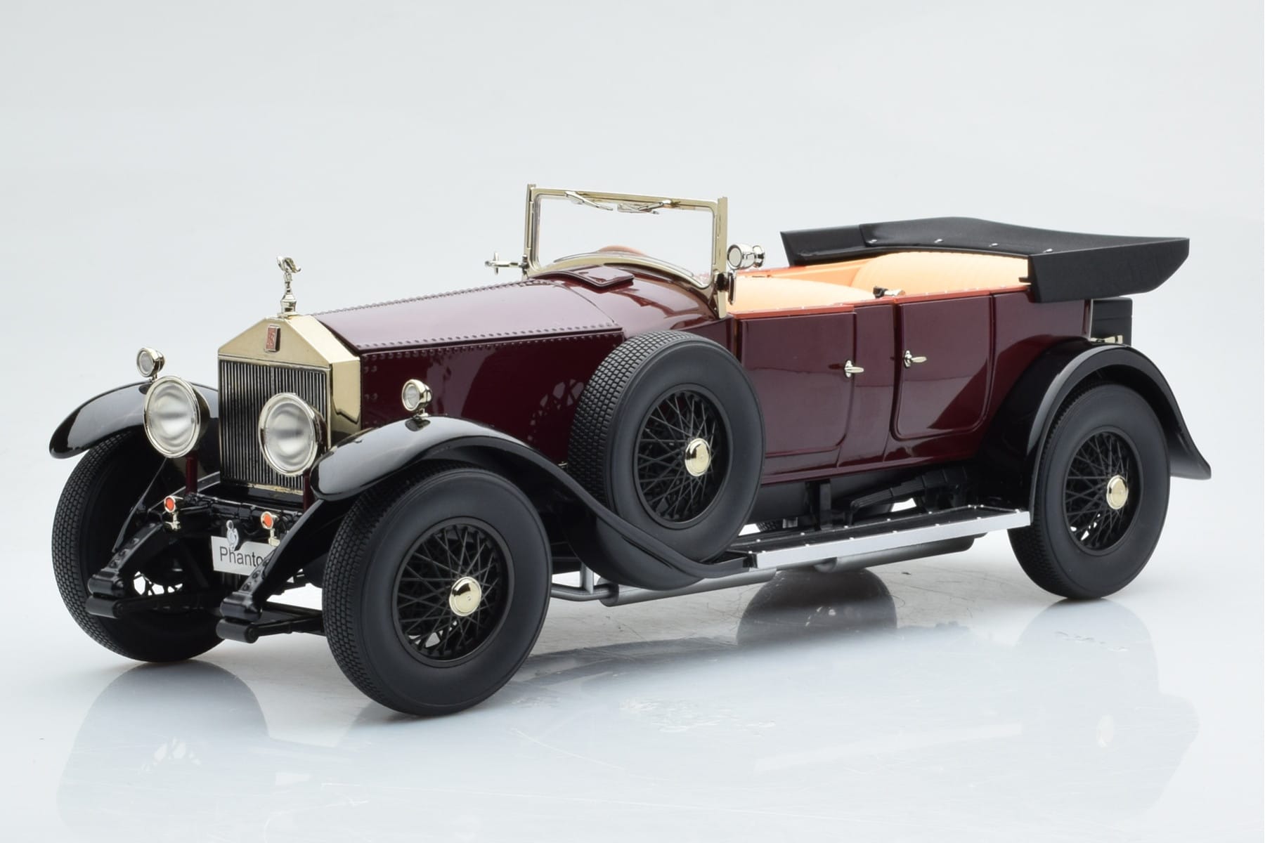 Rolls-Royce Phantom I Kabriolet Bordó Červená Kyosho 1:18 08931R Kov – obrázek 2 z 10