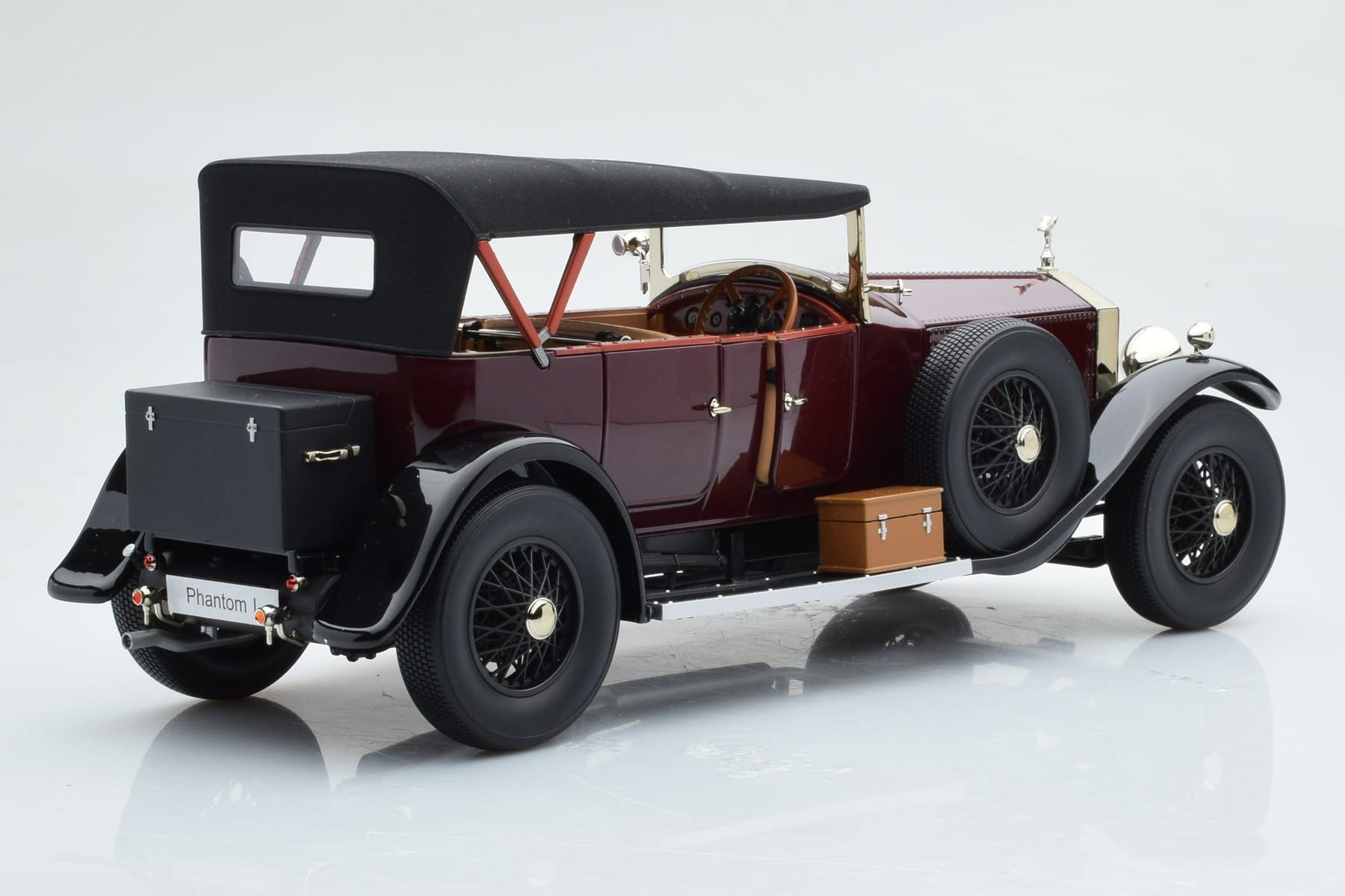 Rolls-Royce Phantom I Kabriolet Bordó Červená Kyosho 1:18 08931R Kov – obrázek 3 z 10