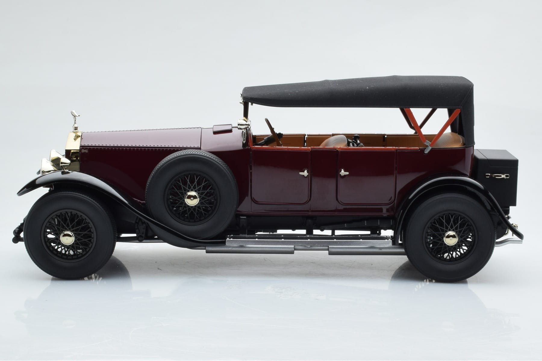 Rolls-Royce Phantom I Kabriolet Bordó Červená Kyosho 1:18 08931R Kov – obrázek 4 z 10