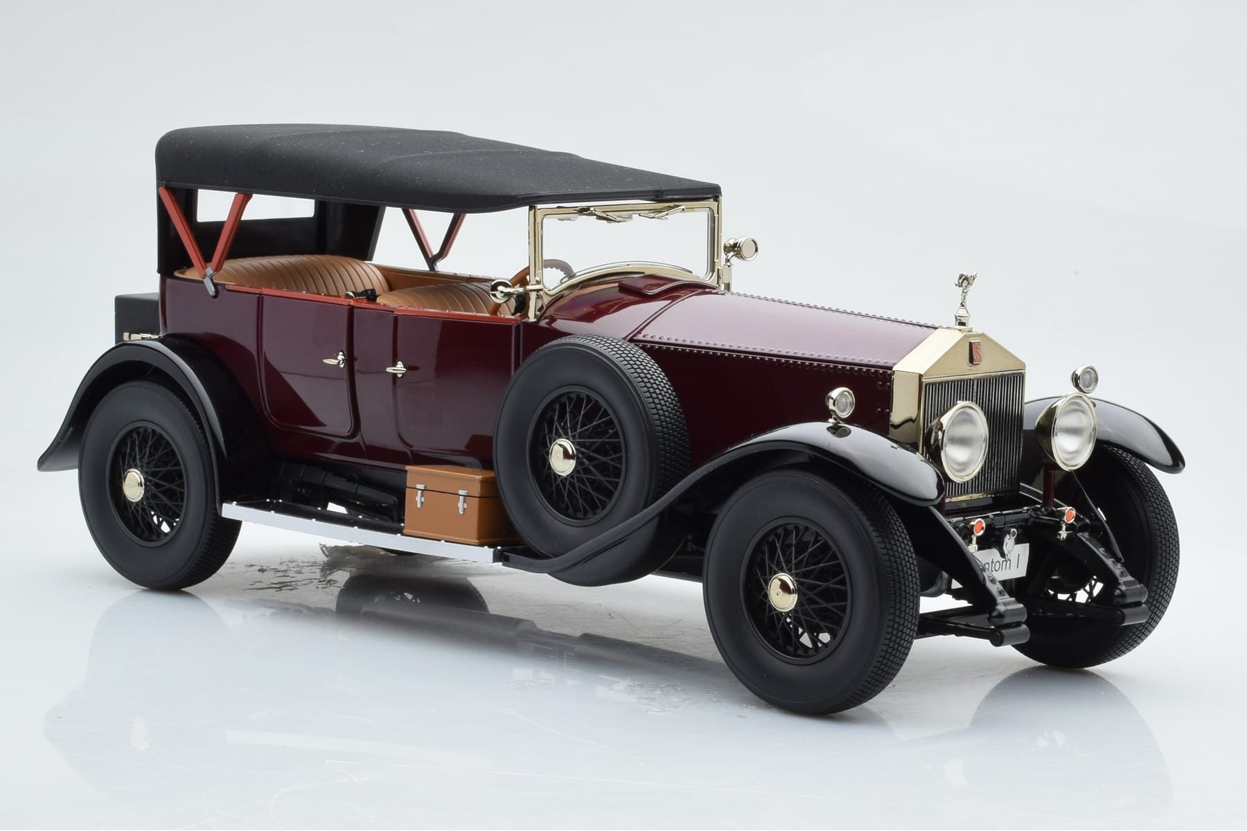 Rolls-Royce Phantom I Kabriolet Bordó Červená Kyosho 1:18 08931R Kov – obrázek 5 z 10