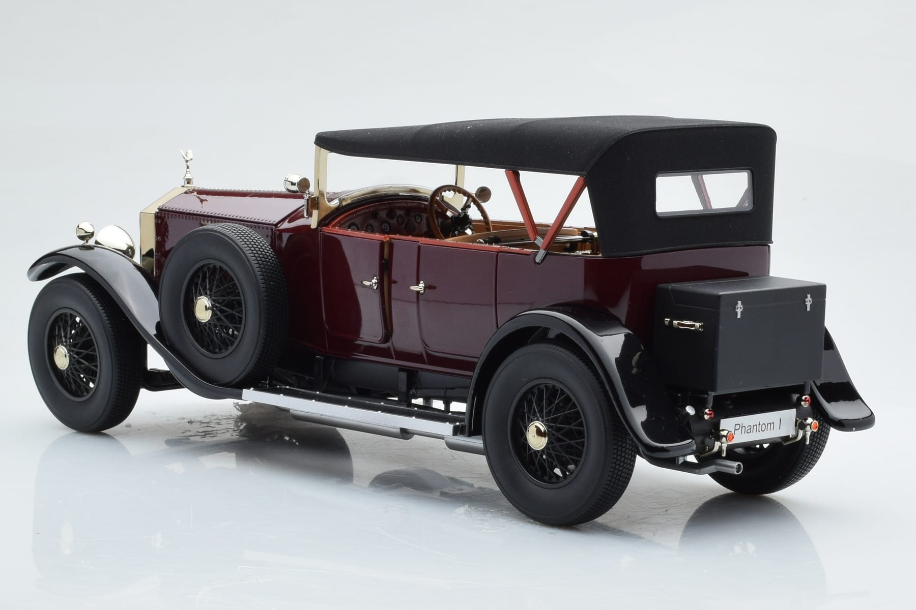 Rolls-Royce Phantom I Kabriolet Bordó Červená Kyosho 1:18 08931R Kov – obrázek 6 z 10