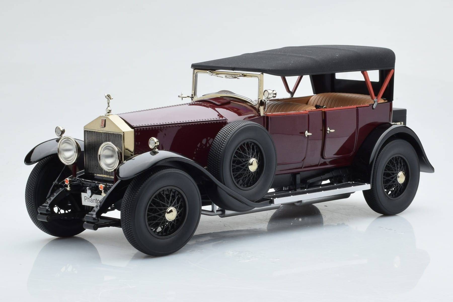 Rolls-Royce Phantom I Kabriolet Bordó Červená Kyosho 1:18 08931R Kov