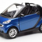 Smart Fortwo 451 Cabrio Modrý & Černý Minichamps 1:18 150036330