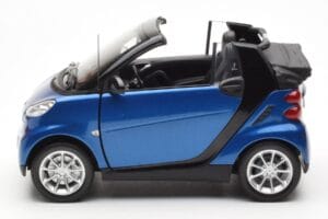 Smart Fortwo 451 Cabrio Modrý & Černý Minichamps 1:18 150036330 Kov – obrázek 4 z 8