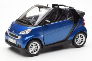 Smart Fortwo 451 Cabrio Modrý & Černý Minichamps 1:18