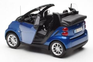 Smart Fortwo 451 Cabrio Modrý & Černý Minichamps 1:18 150036330 Kov – obrázek 5 z 8