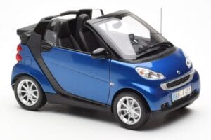 Smart Fortwo 451 Cabrio Modrý & Černý Minichamps 1:18 150036330 Kov – obrázek 6 z 8