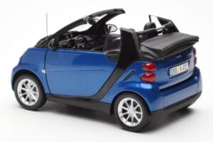 Smart Fortwo 451 Cabrio Modrý & Černý Minichamps 1:18 150036330 Kov – obrázek 7 z 8