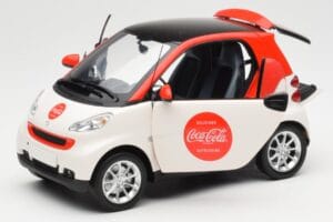 Smart Fortwo 451 Coca-Cola Minichamps 1:18 150036301 Kov – obrázek 2 z 8