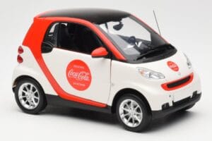 Smart Fortwo 451 Coca-Cola Minichamps 1:18 150036301 Kov – obrázek 6 z 8