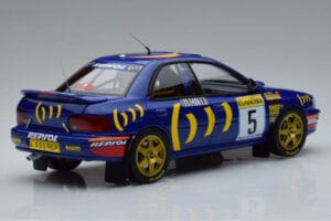 Subaru Impreza #5 C. Sainz / L. Moya 2nd Place Rally Monte Carlo 1995 Kyosho 1:18 08962B Kov – obrázek 3 z 9