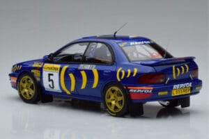 Subaru Impreza #5 C. Sainz / L. Moya 2nd Place Rally Monte Carlo 1995 Kyosho 1:18 08962B Kov – obrázek 6 z 9