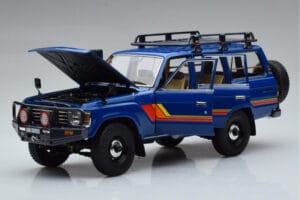 Toyota Land Cruiser 60 Modrý S Volitelnými Díly Kyosho 1:18 08956XBL Kov – obrázek 2 z 11