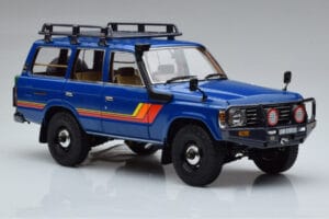 Toyota Land Cruiser 60 Modrý S Volitelnými Díly Kyosho 1:18 08956XBL Kov – obrázek 5 z 11