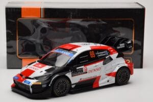 Toyota GR Yaris Rally1 #69 K. Rovanpera / J. Halttunen Rally Monte Carlo World Champion 2023 IXO 1:18 18RMC152B Kov – obrázek 6 z 6