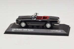 Alfa Romeo 2600 Spider Černý Minichamps 1:43 400120630 Kov