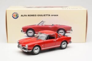 Alfa Romeo Giulietta 1300 Spider Červený AUTOart 1:18 70157 Kov – obrázek 8 z 8