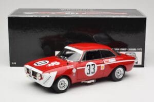 Alfa Romeo GTA 1300 Junior #33 T. Hezemans / G. van Lennep Hezemans Jarama 1972 Minichamps 1:18 100721233 Kov – obrázek 8 z 8