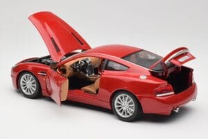 Aston Martin V12 Vanquish Červený Bburago 1:18 34063 Kov – obrázek 5 z 8