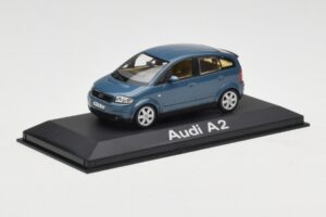 Audi A2 Blue Metallic Minichamps 1:43 20022200748005 Kov – obrázek 2 z 4