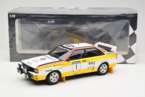 Audi Quattro A2 Audi Sport #1 W. Röhrl / C. Geistdörfer DNF Sanyo Rally of New Zealand 1984 Minichamps 1:18 155841101 Kov – obrázek 6 z 6