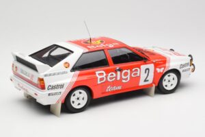 Audi Quattro A2 #2 B. Waldegård / H-T. Thorszelius Belga Team Winners Boucles de Spa 1985 Minichamps 1:18 155851102 Kov – obrázek 2 z 6