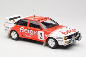 Audi Quattro A2 #2 B. Waldegård / H-T. Thorszelius Belga Team Winners Boucles de Spa 1985 Minichamps 1:18 155851102 Kov – obrázek 4 z 6