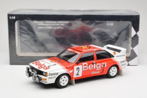 Audi Quattro A2 #2 B. Waldegård / H-T. Thorszelius Belga Team Winners Boucles de Spa 1985 Minichamps 1:18 155851102 Kov – obrázek 6 z 6