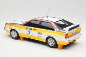 Audi Quattro A2 #3 S. Blomqvist / B. Cederberg Audi Sport Winners Sanyo Rally of New Zealand 1984 Minichamps 1:18 155841103 K – obrázek 5 z 6