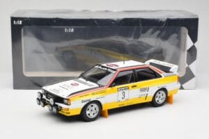 Audi Quattro A2 #3 S. Blomqvist / B. Cederberg Audi Sport Winners Sanyo Rally of New Zealand 1984 Minichamps 1:18 155841103 K – obrázek 6 z 6