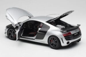 Audi R8 GT Type 42 Ice Stříbrný Metallic Kyosho 1:18 09218IS Kov – obrázek 5 z 8