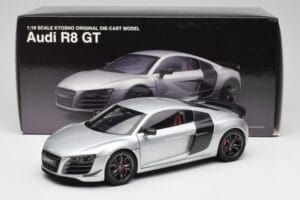 Audi R8 GT Type 42 Ice Stříbrný Metallic Kyosho 1:18 09218IS Kov – obrázek 8 z 8