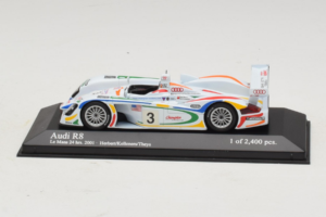 Audi R8 LMP #3 J. Herbert / R. Kelleners 24 Hours of Le Mans 2001 Minichamps 1:43 400010903 Kov