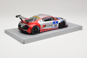 Audi R8 LMS #99 F. Biela / P. Kaffer / M. Fässler / M. Hennerici Phoenix Racing 24 Hours Nürburgring 2009 Spark 1:18 18S041 P – obrázek 3 z 6