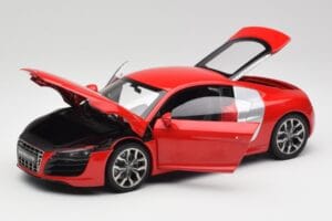 Audi R8 V10 Brilliant Červený Kyosho 1:18 09216RR Kov – obrázek 2 z 8