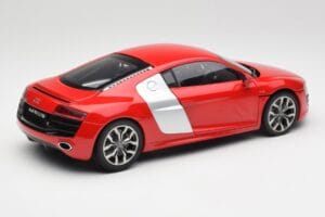 Audi R8 V10 Brilliant Červený Kyosho 1:18 09216RR Kov – obrázek 3 z 8