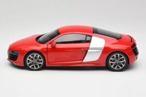 Audi R8 V10 Brilliant Červený Kyosho 1:18 09216RR Kov – obrázek 4 z 8