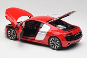 Audi R8 V10 Brilliant Červený Kyosho 1:18 09216RR Kov – obrázek 5 z 8