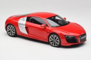 Audi R8 V10 Brilliant Červený Kyosho 1:18 09216RR Kov – obrázek 6 z 8