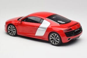 Audi R8 V10 Brilliant Červený Kyosho 1:18 09216RR Kov – obrázek 7 z 8