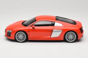 Audi R8 V10 Červený Welly 1:18 18052W Kov – obrázek 4 z 8