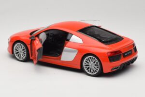 Audi R8 V10 Červený Welly 1:18 18052W Kov – obrázek 5 z 8