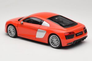 Audi R8 V10 Červený Welly 1:18 18052W Kov – obrázek 7 z 8