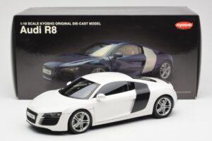 Audi R8 Type 42 Bílý Kyosho 1:18 09213W Kov – obrázek 8 z 8