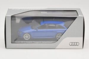 Audi RS4 B8 Avant Nogaro Blue Vánoční Výběr 2014 Minichamps 1:43 AUDI003 Kov – obrázek 4 z 4
