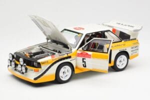 Audi Sport Quattro S1 #5 W. Rohrl / C. Geistdorfer Rally Sanremo Winner 1985 AUTOart 1:18 88503 Kompozit – obrázek 2 z 8