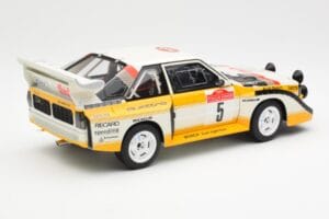 Audi Sport Quattro S1 #5 W. Rohrl / C. Geistdorfer Rally Sanremo Winner 1985 AUTOart 1:18 88503 Kompozit – obrázek 3 z 8