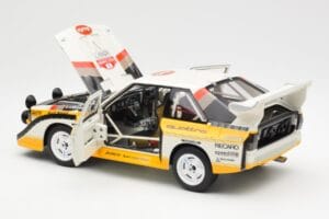 Audi Sport Quattro S1 #5 W. Rohrl / C. Geistdorfer Rally Sanremo Winner 1985 AUTOart 1:18 88503 Kompozit – obrázek 5 z 8