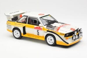 Audi Sport Quattro S1 #5 W. Rohrl / C. Geistdorfer Rally Sanremo Winner 1985 AUTOart 1:18 88503 Kompozit – obrázek 6 z 8