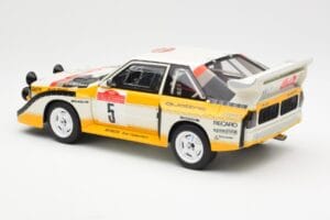 Audi Sport Quattro S1 #5 W. Rohrl / C. Geistdorfer Rally Sanremo Winner 1985 AUTOart 1:18 88503 Kompozit – obrázek 7 z 8